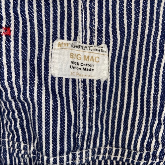 Vintage 70s/80s Big Mac Pin Stripped Overalls 36 - Picture 4 of 5
